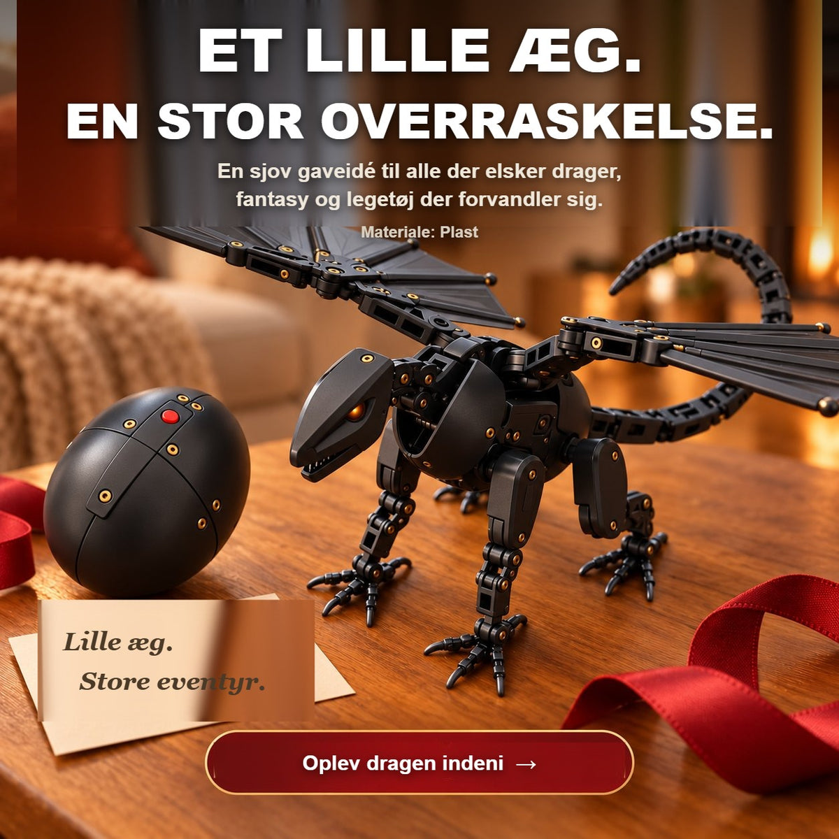 🥚🐉 DragonMorph – Mekanisk legetøj der forvandles fra æg til drage